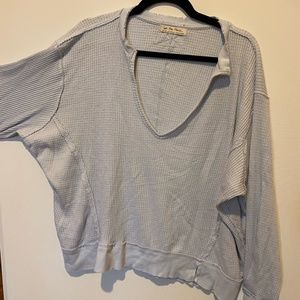 We The Free, Relaxed Light Blue Cotton Shirt, XS